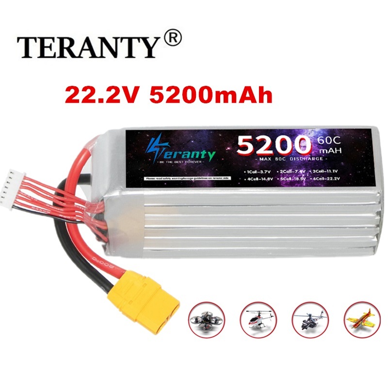 Rc Dan Drone - Batterie Lipo 6S 5200mAh 22.2V 60C,
