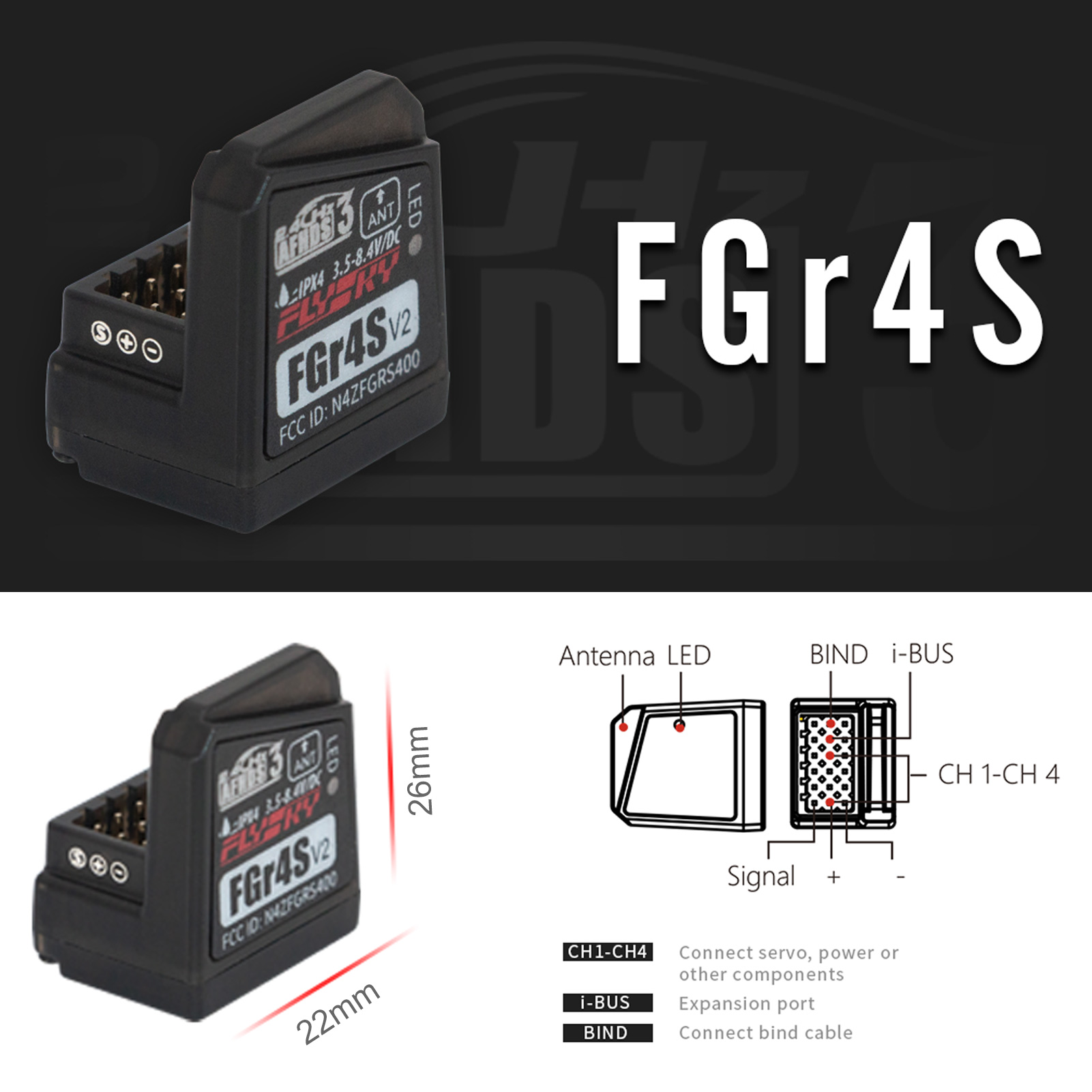 Récepteur Flysky FGR4S V2 AFHD - Telemetry Module Rc avis et prix