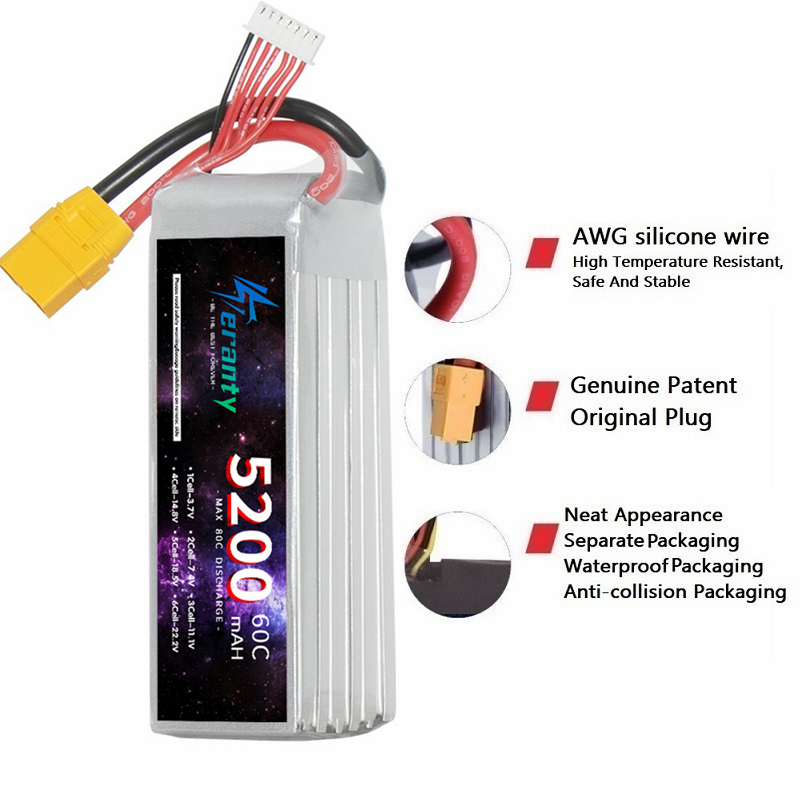 Batterie Lipo 6S 5200mAh 22.2V - Rc Dan Drone avis et prix