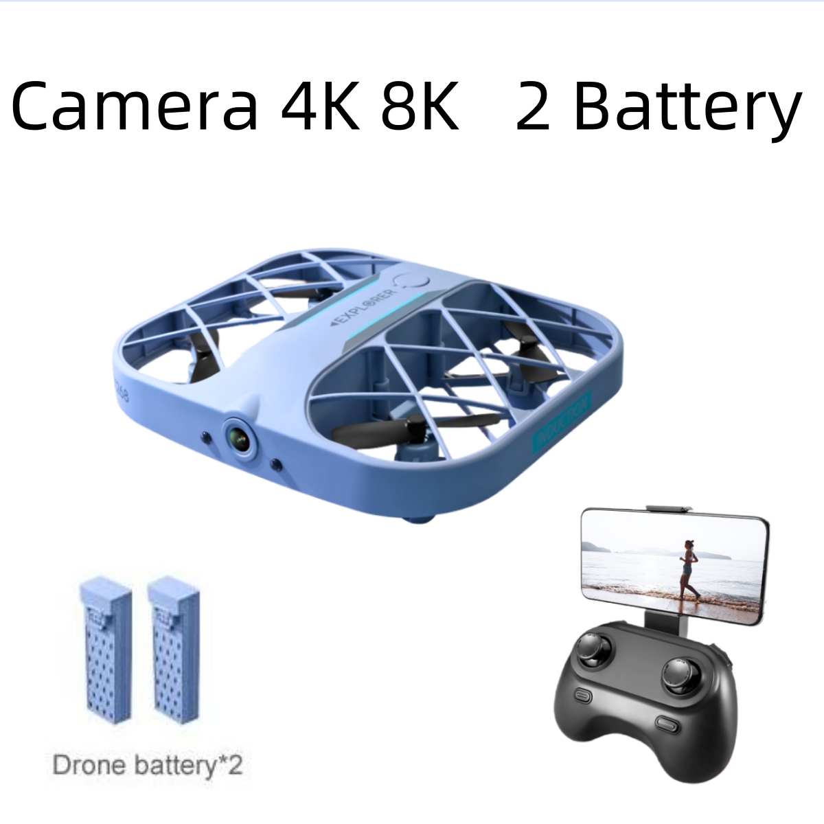 Drone RC JJRC H107 FPV avec 2  - Drone Kf Rc avis et prix